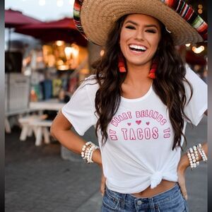 My Heart Belongs to Tacos Graphic Tshirt